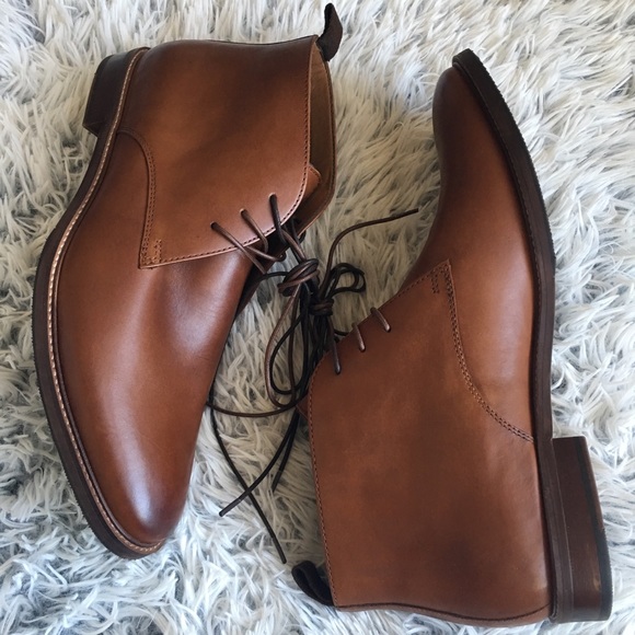 cognac chukka boots